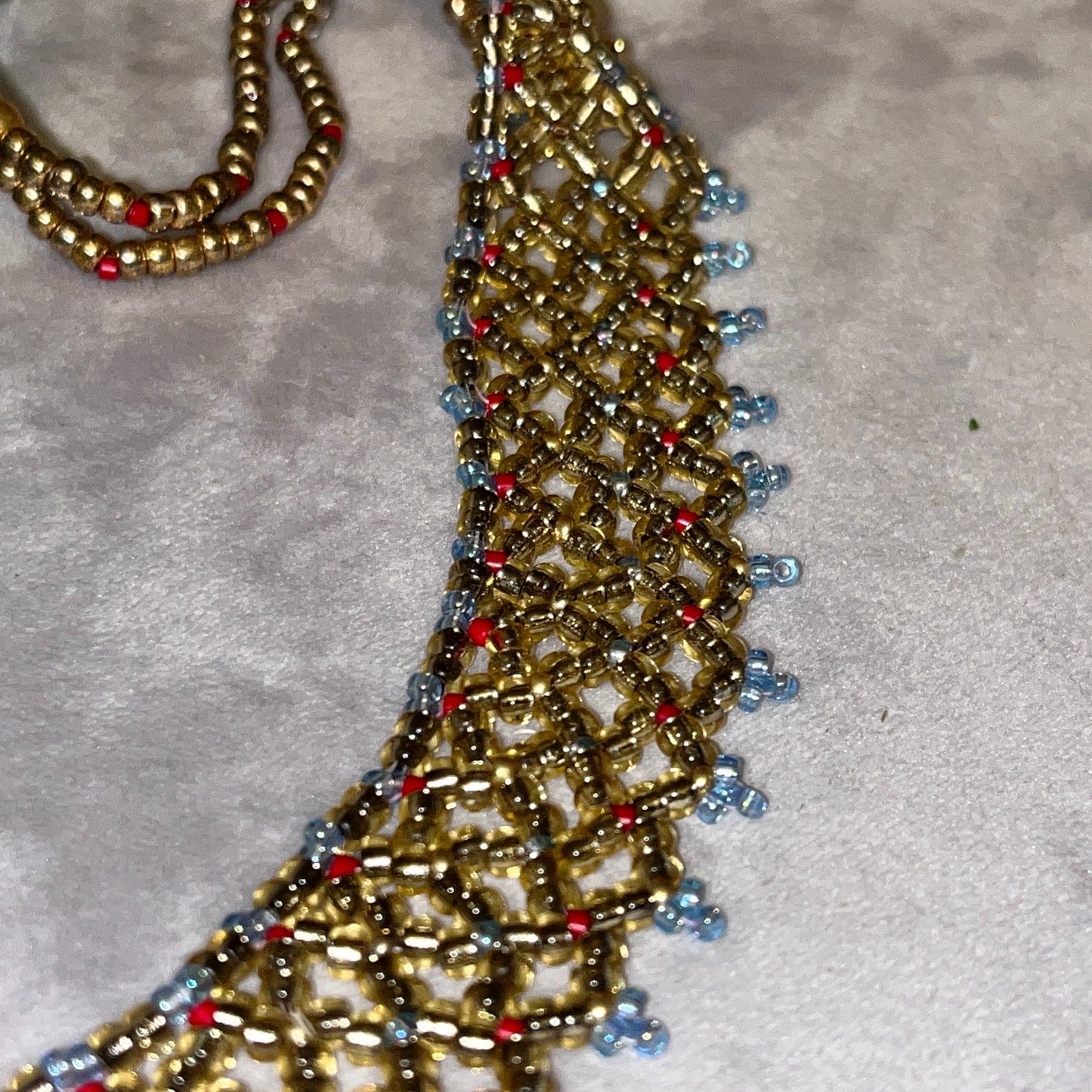 Inspired by Klimt collar with Swarovski crystals and Murano Glass