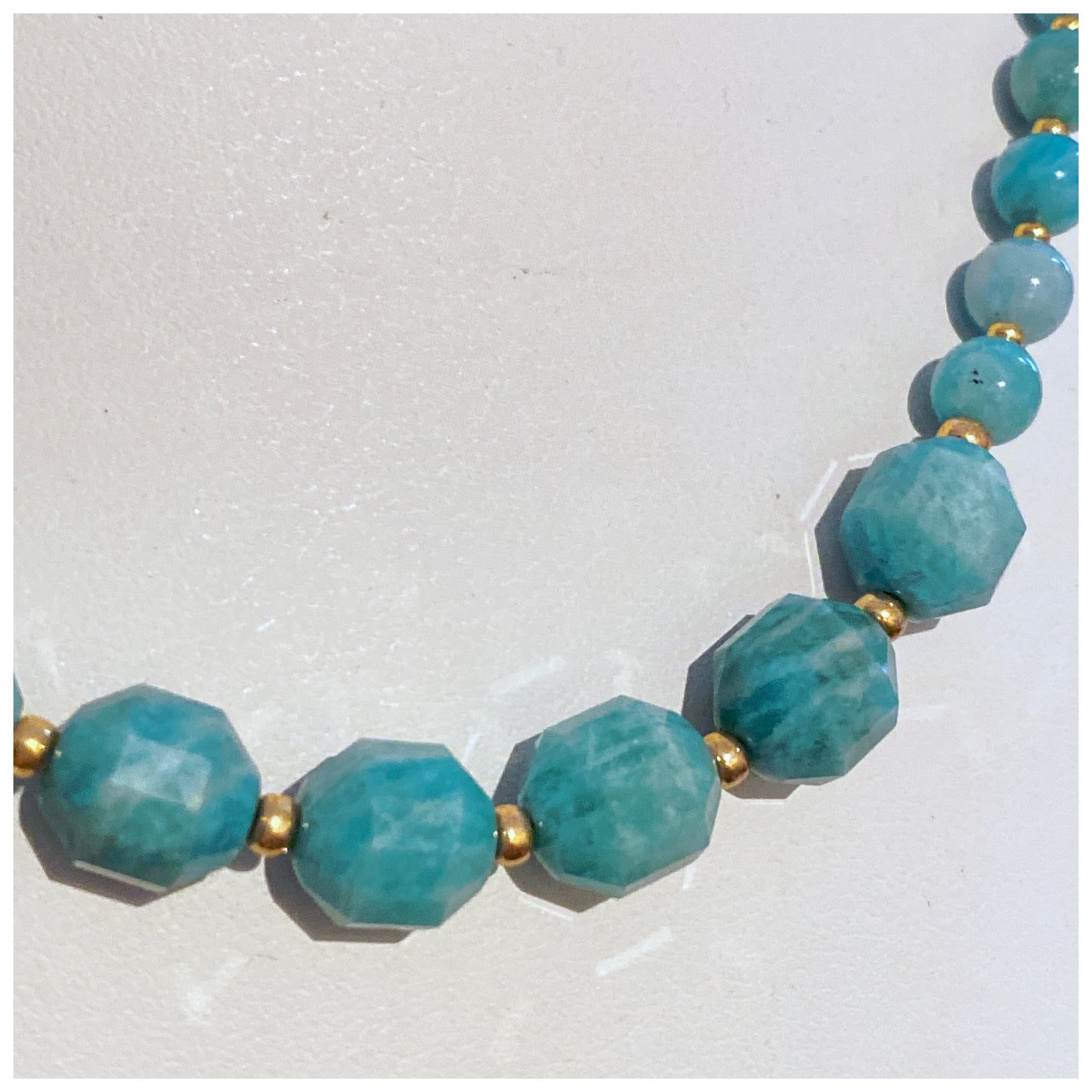 Amazonite necklace with a magnetic clasp